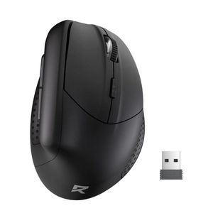 REDRAGON BM-4033 Wireless Vertical Ergonomic Office Mouse 4000 DPI – 2.4GHz Optical Computer Mouse, 5-Level Adjustable DPI, USB Plug & Play, 10m Range, Compatible with Windows & Mac – Black