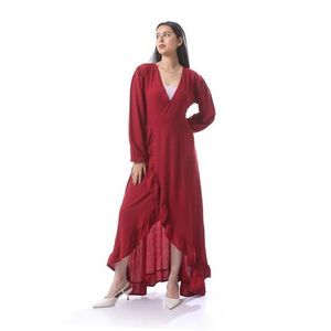 Fashion (Apricot)Summer Black Print Maxi Dress Plus Size S-4XL Flower Long  Sleeve Women Chiffon Long Dress Vestidos DOU @ Best Price Online