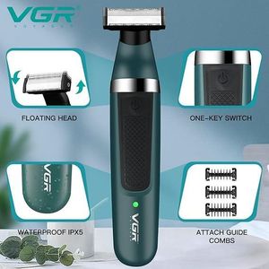 VGR V-393 Waterproof Body Groomer & Foil Shaver for Men – Rechargeable Cordless Trimmer