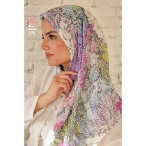 Elle Women's Patterned Soft Cotton Hijab Scarf - Elegant Casual Wrap