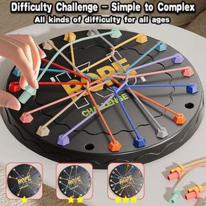 Interactive Rope Challenge Brain Teaser Board Game for Logical Thinking and Strategic Problem-Solving Skills with Multiple Difficulty Levels for All Ages