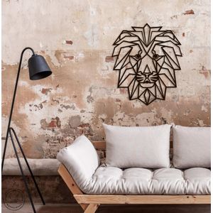 ديكور حائط برأس أسد هندسي