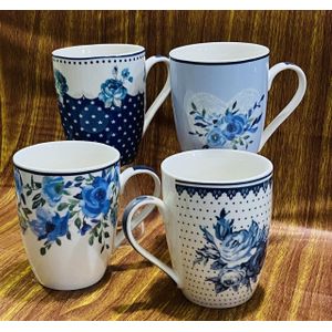 طقم 4 مج بورسلين 320 مللي الوان