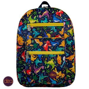 Dea School - حقيبة ظهر مدرسية كبيرة مقاس 18 - Colorful Dino