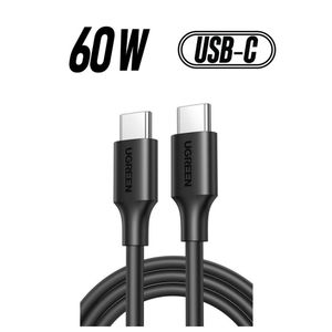 Ugreen 60W USB C to USB C Cable 1M PD 3.0 3A Fast Charging Cord Type C Cable Compatible With iPhone 16 15 Series MacBook Pro iPad Pro Samsung Galaxy S24 S23 Ultra Z Fold OPPO Honor OnePlus Huawei