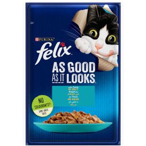 Flexi  فيليكس طعام رطب للقطط بالتونة 6 اكياس * 85 جم
