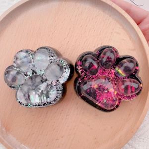 لعبة ضغط كبيرة قطيفة على شكل مخلب قطة، لعبة بتصميم مخلب قطة كبير لطيف من السيليكون الناعم على شكل مخلب قطة، ألعاب حسية لتخفيف التوتر للأطفال والبالغين والنساء (لون أبيض ووردي)