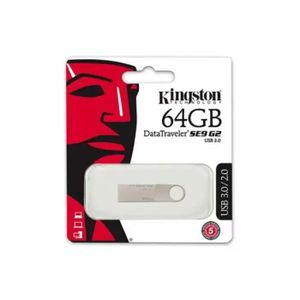 فلاشة كينجستون DataTraveler SE9 G2 سعة 64 جيجابايت USB 3.0 - فضي