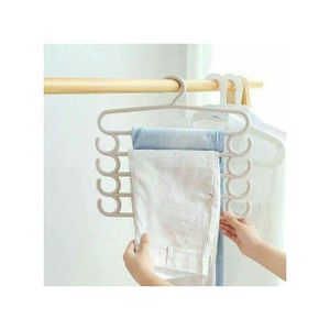 مجموعة من 4 علاقات ملابس موفرة للمساحة متعددة الطبقات، علاقات ملابس خفيفة الوزن وقوية ومتينة للمعاطف، والسترات، والسراويل، والملابس الرسمية (متعددة الألوان)