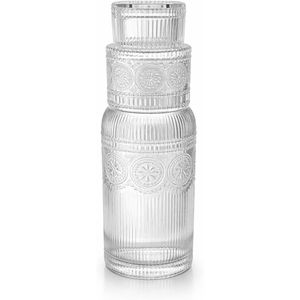 طقم شفشق وكوب زجاجي من سايد نايت، طقم إبريق وزجاج - طقم إبريق ماء وكؤوس - 1 لتر ( الشكل 4)