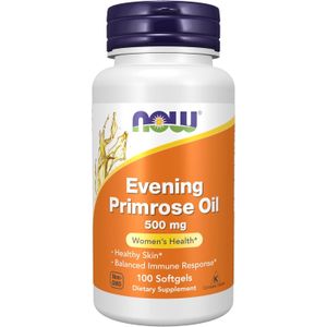 Now Evening Primrose Oil 500 mg with Naturally Occurring GLA Gamma-Linolenic Acid 100 Softgels