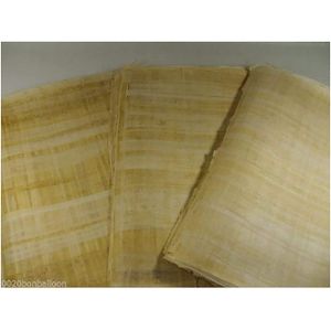 Egyptian papyrus paper without illustration, 15 cm x 20 cm, pack of 20 pieces