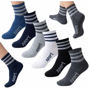 Fg Men's spandex athletic socks, multi-colored, striped design, 6 pack