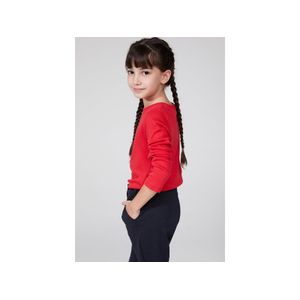 Defacto Girl Regular Fit Long Sleeve T-Shirt - Red