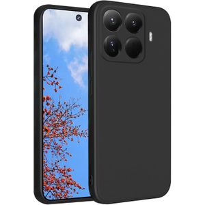 Phone Case for Xiaomi 15T Pro 5G, Silky Soft Touch for Xiaomi 15T Pro Case Silicone Shockproof Slim Cute Anti-Fingerprint Cover Aesthetic (Black)