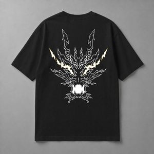T-Shirt Anime Oversized Cotton T-14 -  Black
