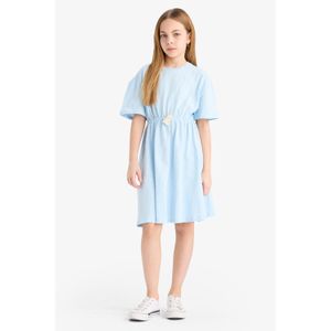 Defacto 100% Cotton Oversize Wide Fit Short Sleeve Summer Dress Girl Kids