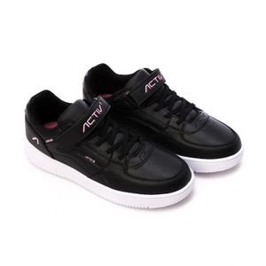 Activ Girls Casual Velcro Sneakers - Black & Pink