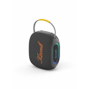 Kisonli سبيكر مكبر صوت بلوتوث محمول للأماكن الخارجية بقوة 16 وات - صب ووفر مع باس قوي مرئي - إضاءة RGB تفاعلية - بطارية 2400 مللي أمبير - يدعم TWS وراديو FM ومدخل USB وبطاقة TF - موديل K22 - اسود