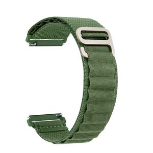 سوار منسوج من النايلون المعدني المطاطي بعرض 20 مم، مناسب للرجال والنساء، متوافق مع ساعات سامسونج جالاكسي ووتش 4/5/5 برو، وساعة أكتيف 2 (40 مم و44 مم)، وساعة جالاكسي ووتش 4 كلاسيك (42 مم و46 مم)، وساعة ووتش 3 (41 مم)، باللون الأخضر.
