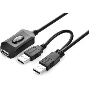 Ugreen  (20213) Usb 2.0 Active Extension Cable 5m With Usb For Power
