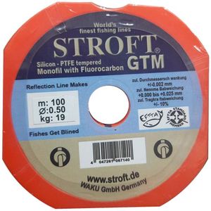 STROFT Fishing Line Invisible STROFT80% fluorocarbon  made in Germany 100 meter continuous Size 50 clear