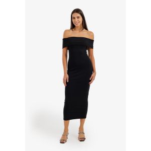 Carina Off-Shoulder Ribbed Dress