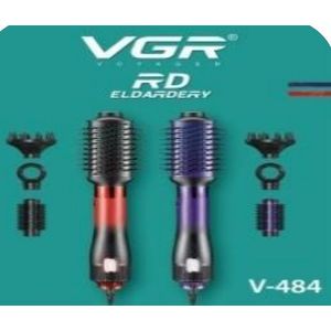 VGR  Hair Dryer Brush & Volumizer Hair Curler Straightener Salon Hair Styling Tools V-484