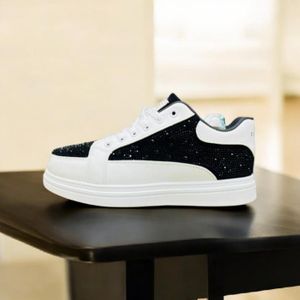 Lace Up Sneakers - White & Black 