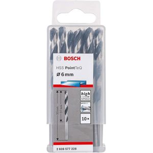 Bosch علبة بنط حدادي بوش PointTeQ – 10 قطع مقاس 6 مم – موديل 2608577228 للحفر في المعادن