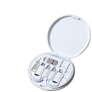 Adaptor Box Smart Storage for IOS USB C and Micro USB Cables for Seamless Connectivity (Color White)