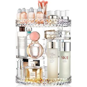 360 Makeup Organizer, Adjustable Acrylic Organizers and Storage with 7 Layers, Large Capacity Make Up Storage Organizer