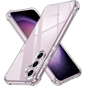 غطاء لهاتف سامسونج جالاكسي S23 FE 5G (ليس لهاتف سامسونج جالاكسي S23)، غطاء حماية من السيليكون الشفاف للغاية مقاوم للصدمات مع زوايا معززة وواقي رقيق شفاف ناعم من TPU