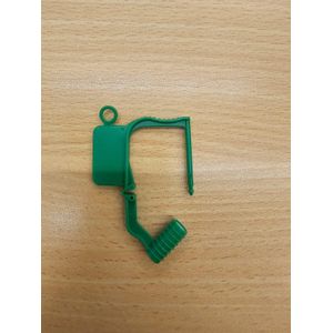 Plastic Security Lock Self-Locking Tamper Proof Green, (Crush Lock, 5 Count)