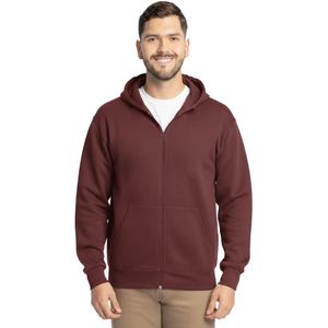 Zipper Hooded Sweatshirt Jacket