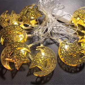 زينة رمضان لمبات رمضان شكل هلال و نجمة 10 قطع 