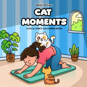 كتاب تلوين 40رسمه Cat Moments مقاس20*20سم A7