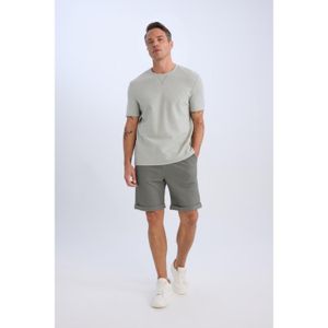 Defacto Waist Lace-up Summer Pique Bermuda Shorts