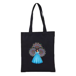Tote Bag BLACK AL LELA ALKBERA in high quality print