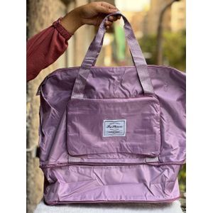 شنطة السفر التريند كبيره الحجم - مزودة بوصلة توسعة سفلي فالجزء السفلي من السوستة..كواليتي عالي الجودة - المقاس ٥٠ سم * ٦٠ سم  - اللون / موف فاتح