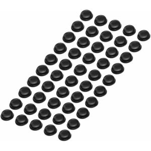50 Pcs Self Adhesive Rubber Sound Dampening Pads Hemispherical Black for Drawers Furniture Glassware