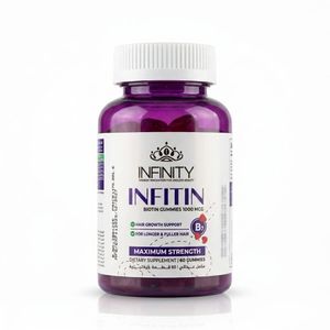 Infinity Infitin Biotin Gummies 1000 Mcg For Longer & Fuller Hair 60 Gummies