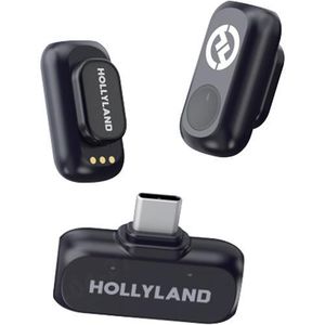 Hollyland Wireless Microphone Lark A1 MINI Duo  (2TX + USB-C RX)  Black