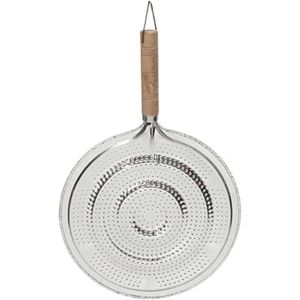 شياطة أرز من الستانلس، فضي