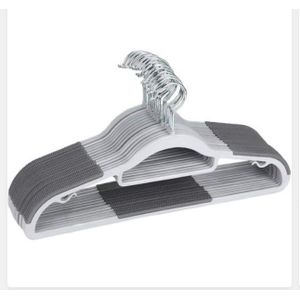 Plastic Hangers, Heavy Duty Durable Coat and Clothes Hangers, Dry Wet Coat Hangers with Non-Slip Pads, Lightweight Space Saving Laundry Hangers, Standard