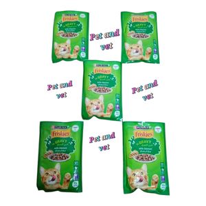 Friskies Offer of five pouch of wet food with chicken tast