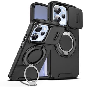 GOLDEN MASK  Compatible With Oppo Reno15 Sliding Camshield Ring Holder Phone Case (Black)