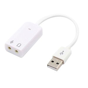 كارت صوت USB خارجي 7.1 قناة – منفذ سماعة وميكروفون – Plug & Play لأجهزة الكمبيوتر واللاب توب