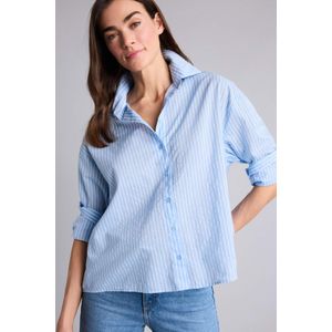 Defacto Oversize Striped Voile Long Sleeve Shirt