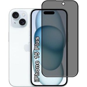  Shield Privacy Screen Protector for Apple iPhone 15 Plus, 9 Hardness Tempered Glass, 100% Privacy Protection, Easy Installation, Bubble-Free, Full Coverage, Scratch Resistant